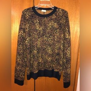 Saint Laurent Leopard Jacquard Sweater